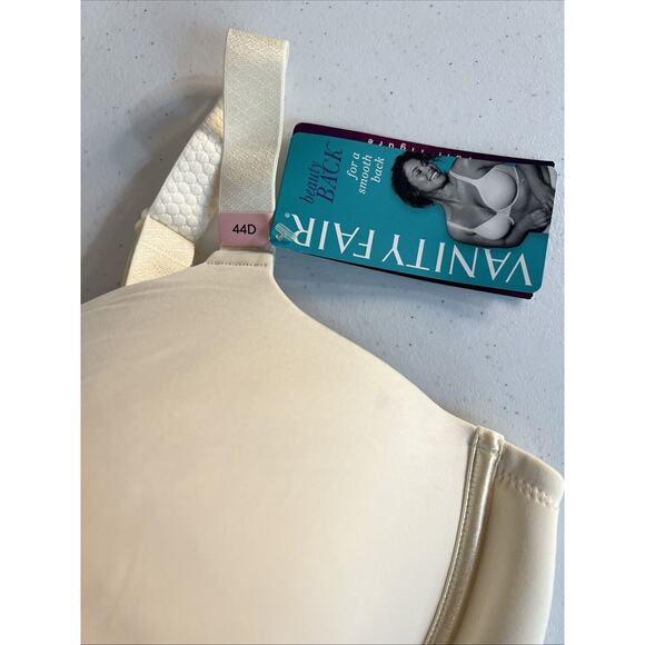 Vanity Fair 44D Women's Full Figure Beauty Back Smoothing Bra Ivory NWT 78493 - Picture 3 of 7